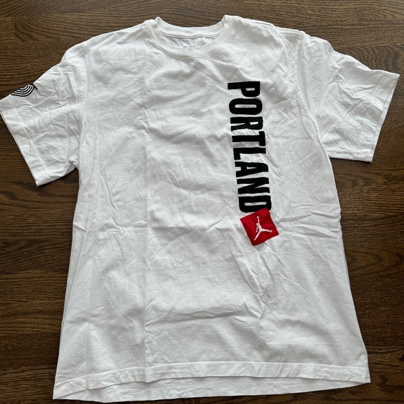NIKE NBA Trail BLAZERS T shirt top PORTLAND Men's size LARGE - Picture 1 of 5